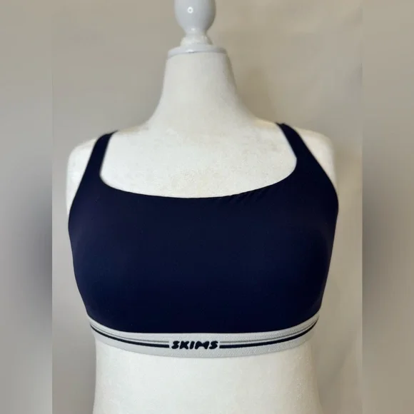 SKIMS Navy Logo Band Bralette - Picture 6 of 11